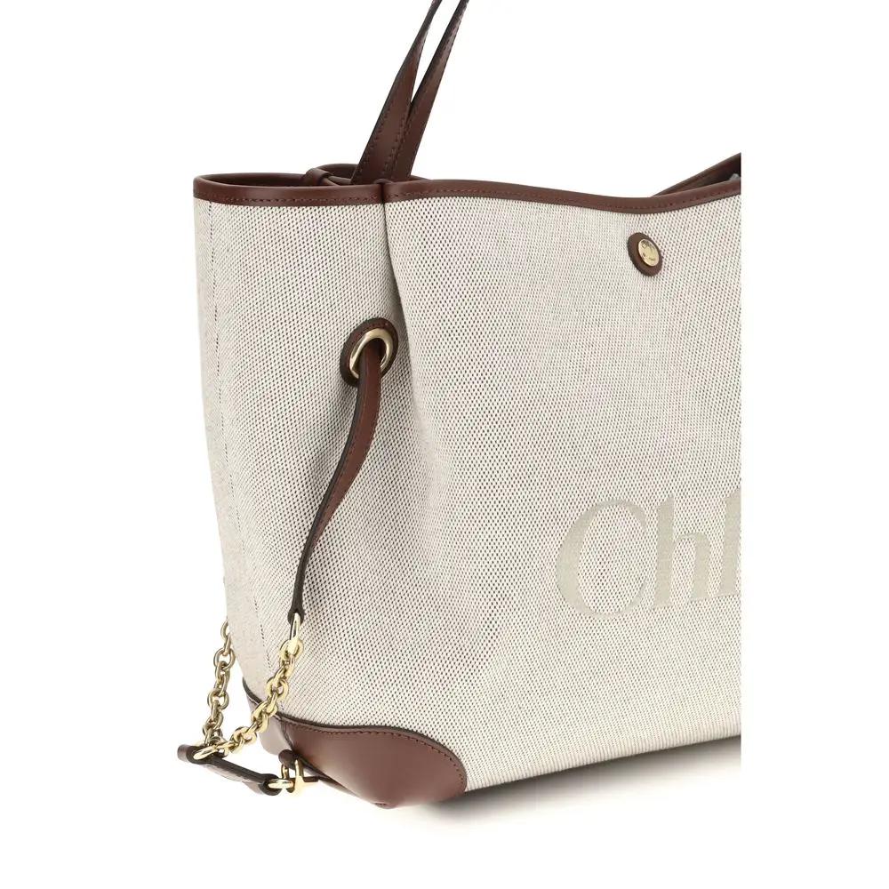 Chloé Beige Cotton Shoulder Bag