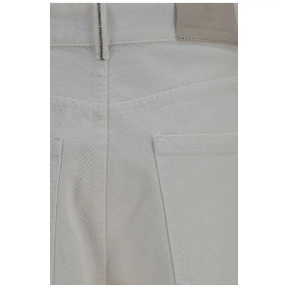 Brunello Cucinelli Beige Cotton Jeans Denim