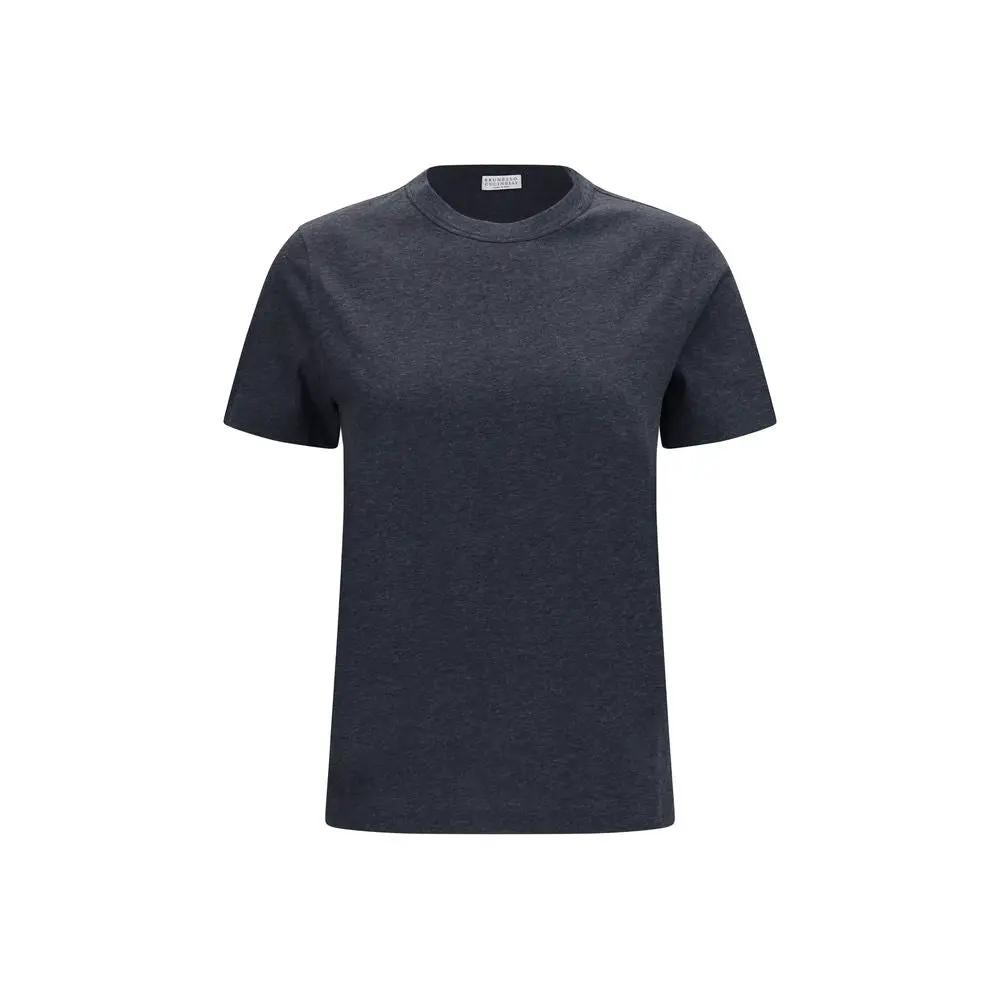 Brunello Cucinelli Gray Cotton T-Shirt
