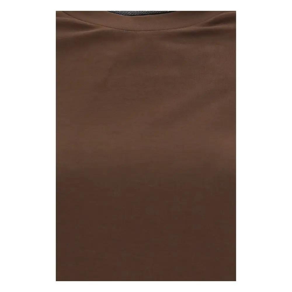 Brunello Cucinelli Brown Elastane T-Shirt
