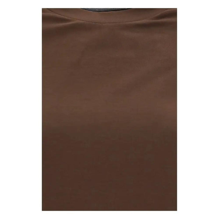 Brunello Cucinelli Brown Elastane T-Shirt