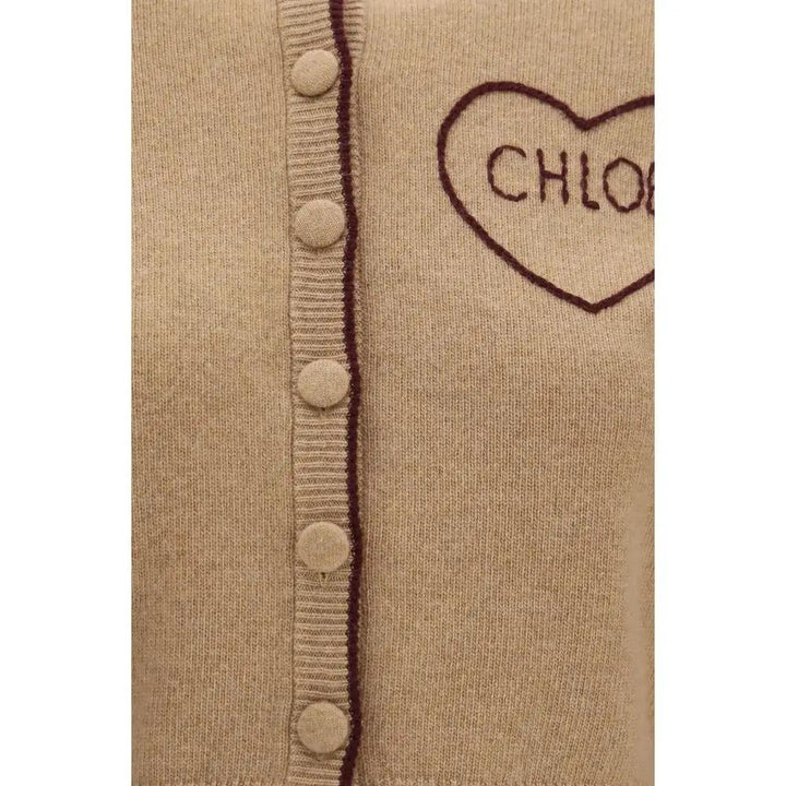 Chloé Sample Sale | Chloé Beige Wool Oves Aries Cardigan - | Designer outlet