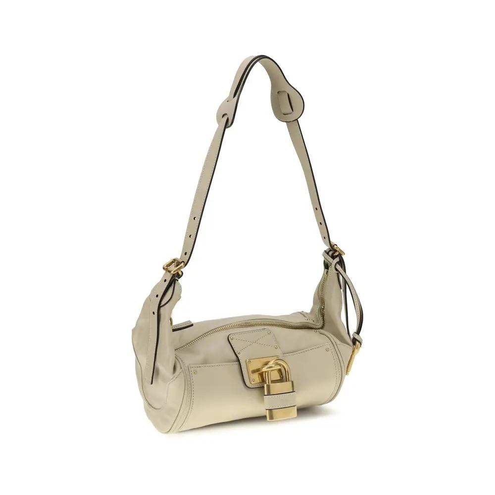 Chloé Sample Sale | Chloé Beige Calf Leather Bos Taurus Shoulder Bag - | Designer outlet