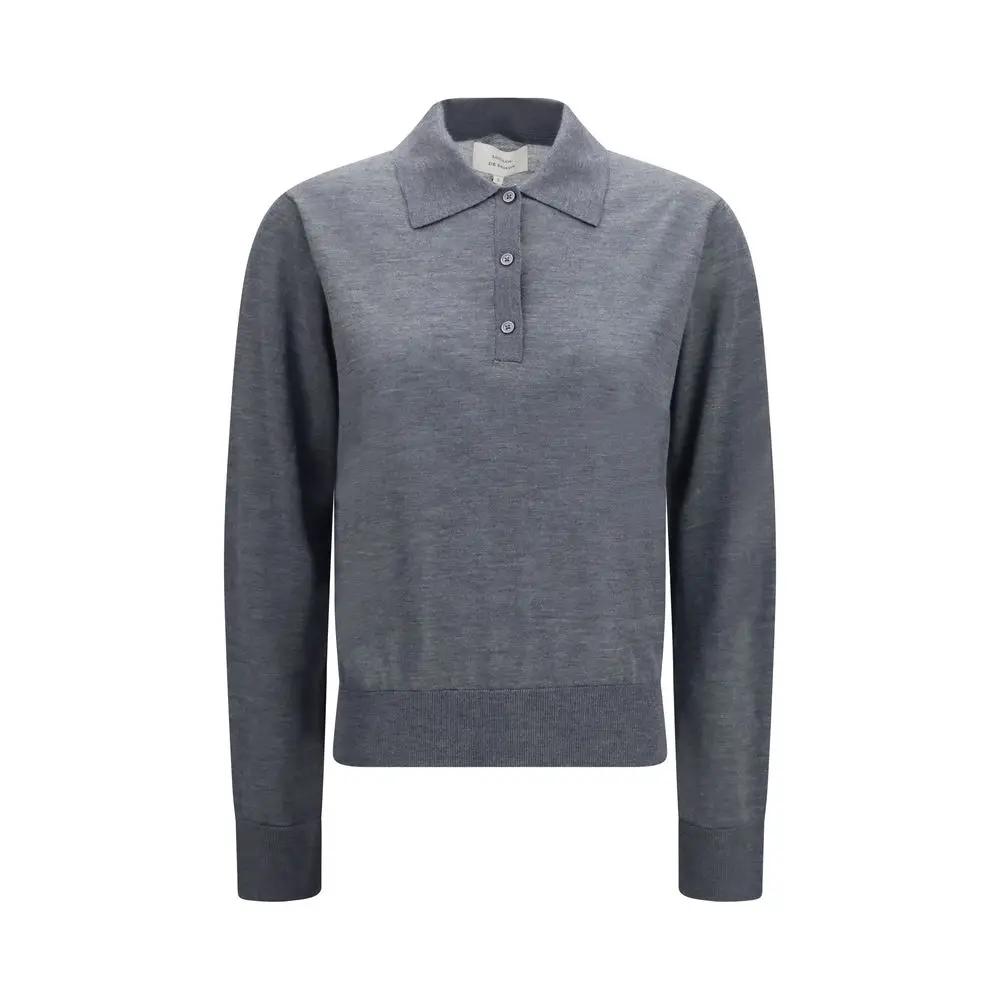 Loulou De Saison Sample Sale | Loulou De Saison Gray Cashmere Polo Shirt - | Designer outlet