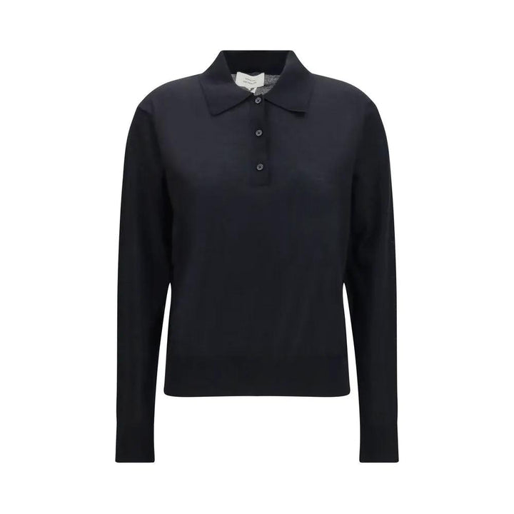 Loulou De Saison Sample Sale | Loulou De Saison Black Cashmere Polo Shirt - | Designer outlet
