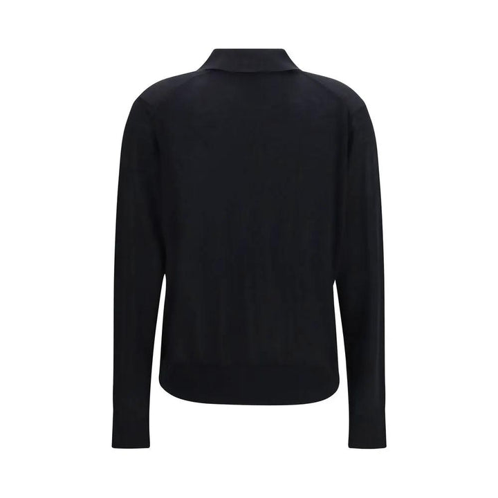 Loulou De Saison Sample Sale | Loulou De Saison Black Cashmere Polo Shirt - | Designer outlet