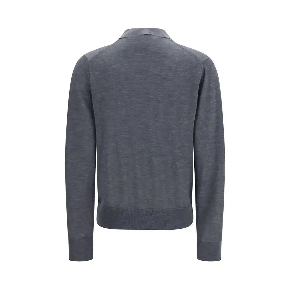 Loulou De Saison Sample Sale | Loulou De Saison Gray Cashmere Polo Shirt - | Designer outlet