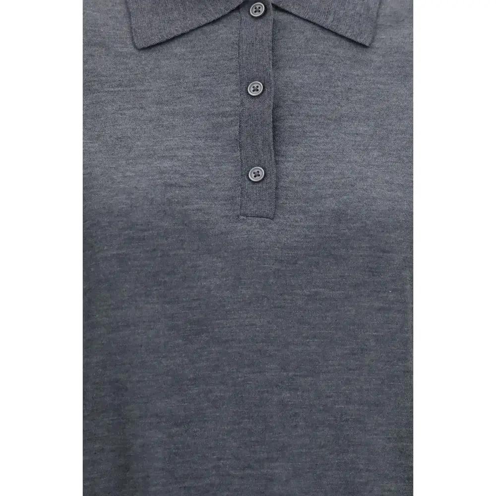 Loulou De Saison Sample Sale | Loulou De Saison Gray Cashmere Polo Shirt - | Designer outlet