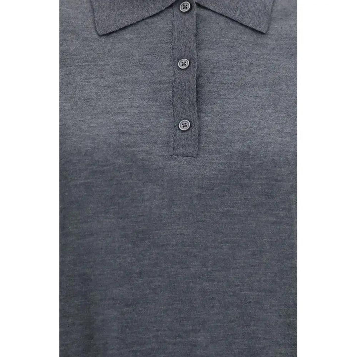 Loulou De Saison Sample Sale | Loulou De Saison Gray Cashmere Polo Shirt - | Designer outlet