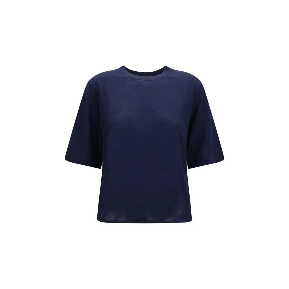 Loulou De Saison Sample Sale | Loulou De Saison Blue Cashmere T-Shirt - | Designer outlet