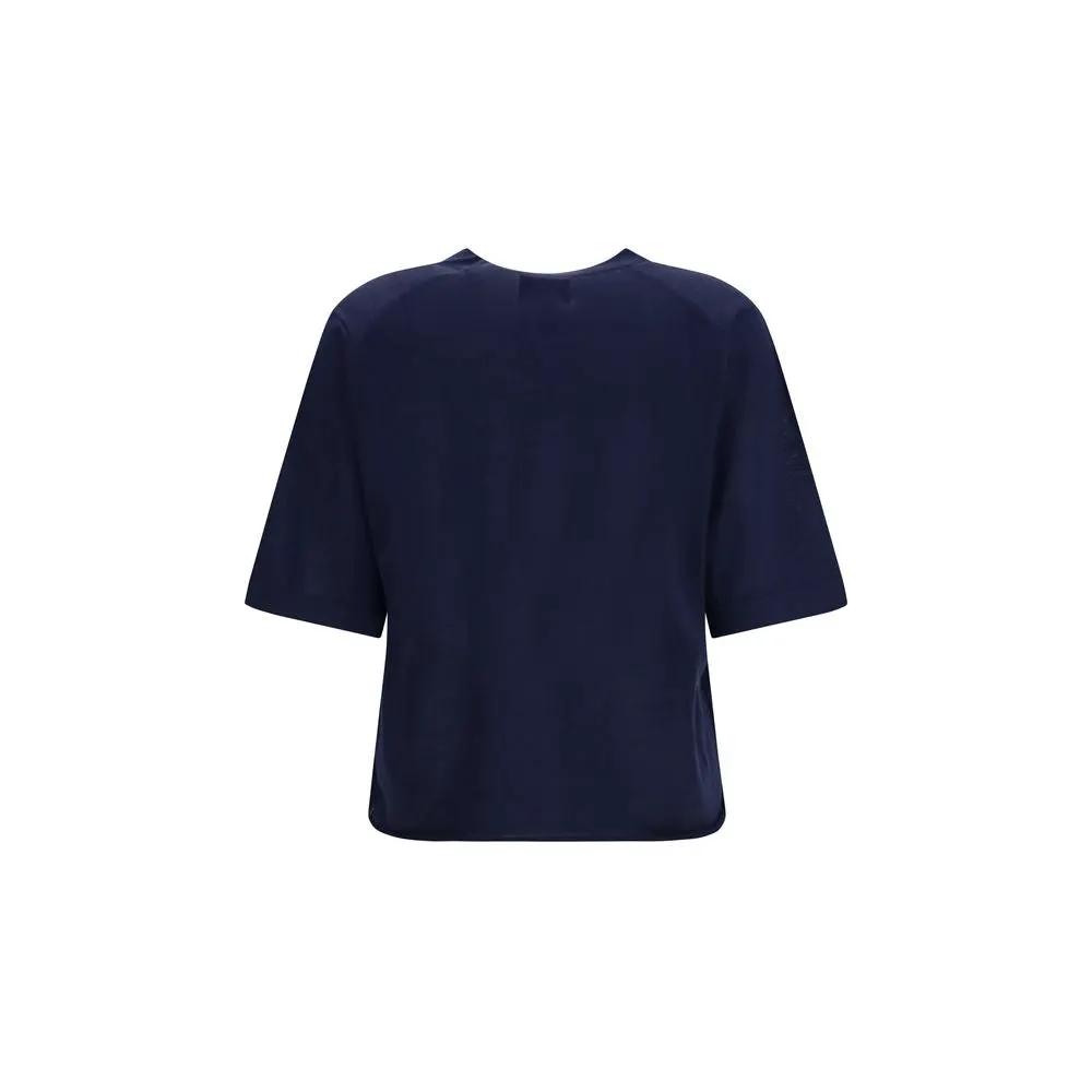 Loulou De Saison Sample Sale | Loulou De Saison Blue Cashmere T-Shirt - | Designer outlet