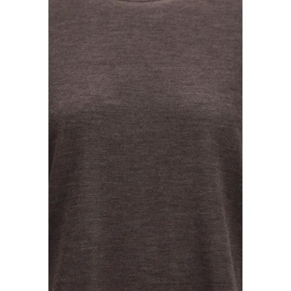 Loulou De Saison Sample Sale | Loulou De Saison Brown Cashmere T-Shirt - | Designer outlet