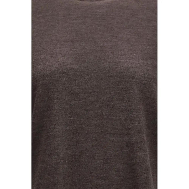 Loulou De Saison Sample Sale | Loulou De Saison Brown Cashmere T-Shirt - | Designer outlet