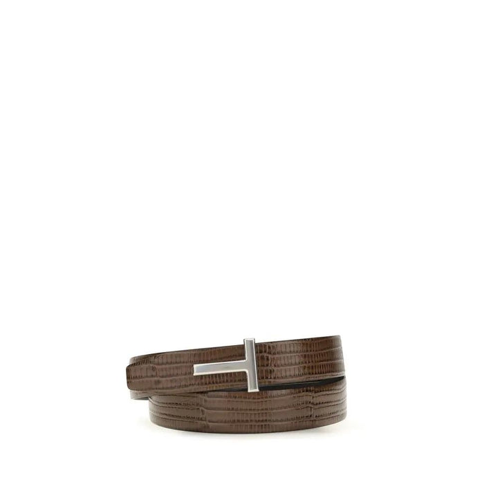 Tom Ford Sample Sale | Tom Ford Brown Calf Leather Bos Taurus Belt - | Designer outlet