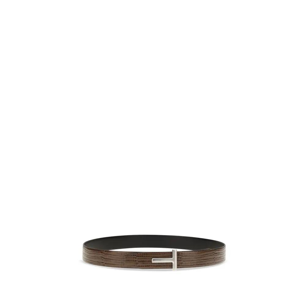 Tom Ford Sample Sale | Tom Ford Brown Calf Leather Bos Taurus Belt - | Designer outlet