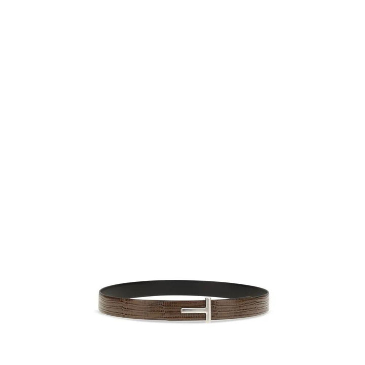Tom Ford Sample Sale | Tom Ford Brown Calf Leather Bos Taurus Belt - | Designer outlet