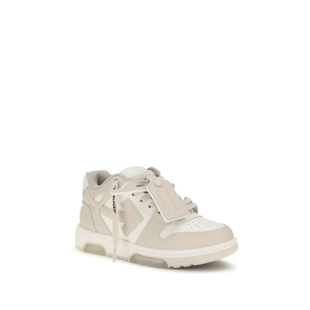 Off-White Sample Sale | Off-White Beige Calf Leather Bos Taurus Low Top Sneakers - | Designer outlet