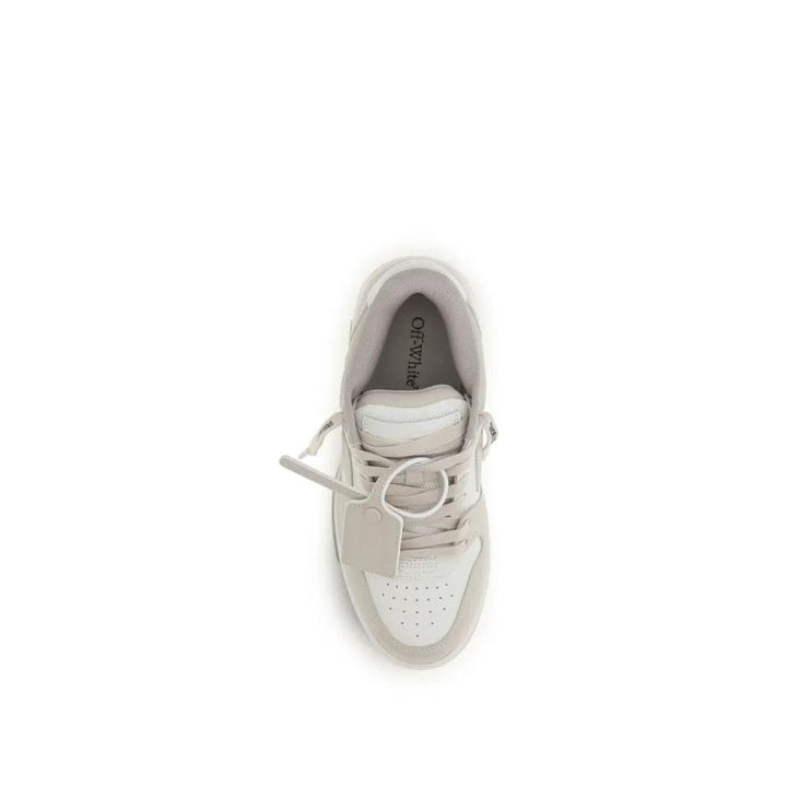 Off-White Sample Sale | Off-White Beige Calf Leather Bos Taurus Low Top Sneakers - | Designer outlet