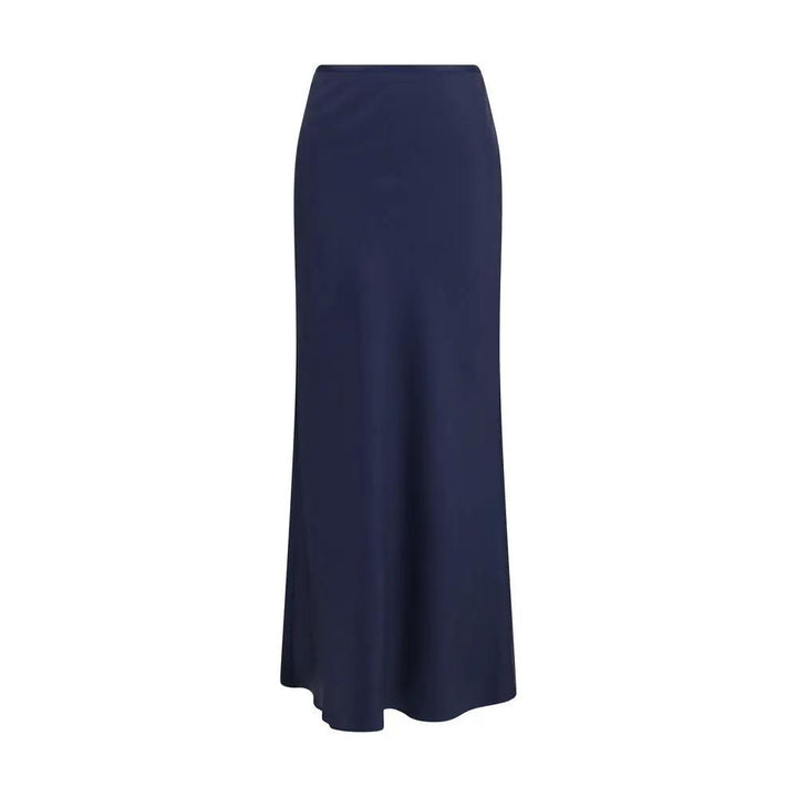 Loulou De Saison Blue Silk Long Skirt