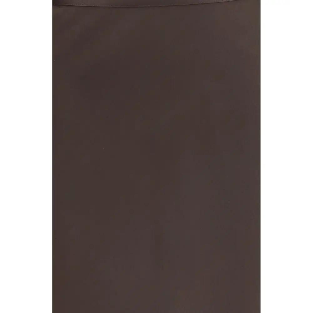Loulou De Saison Brown Silk Long Skirt