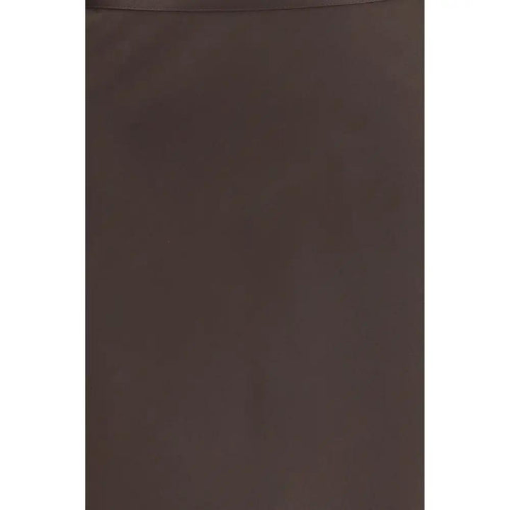 Loulou De Saison Brown Silk Long Skirt