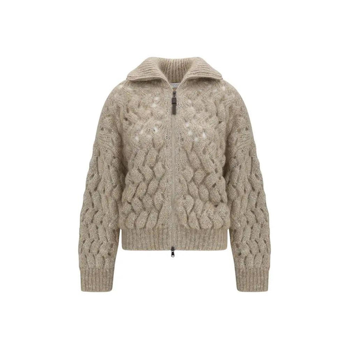 Brunello Cucinelli Beige Wool Oves Aries Cardigan