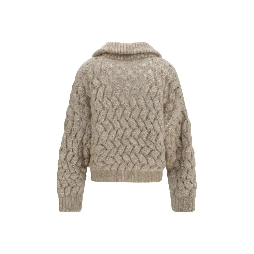 Brunello Cucinelli Beige Wool Oves Aries Cardigan