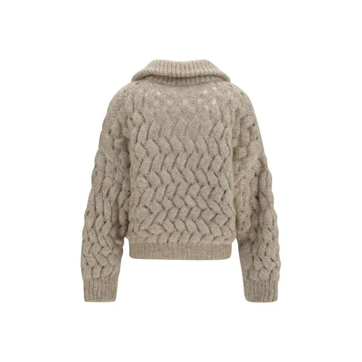 Brunello Cucinelli Beige Wool Oves Aries Cardigan