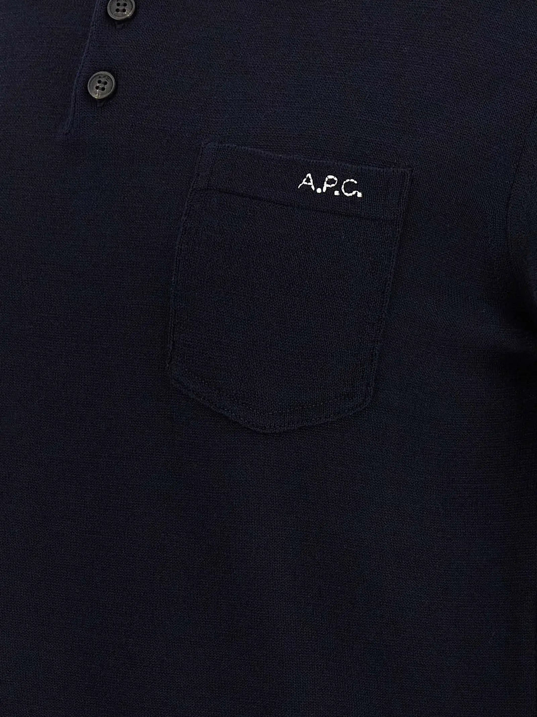 A.P.C. Blue Virgin Wool Polo Shirt