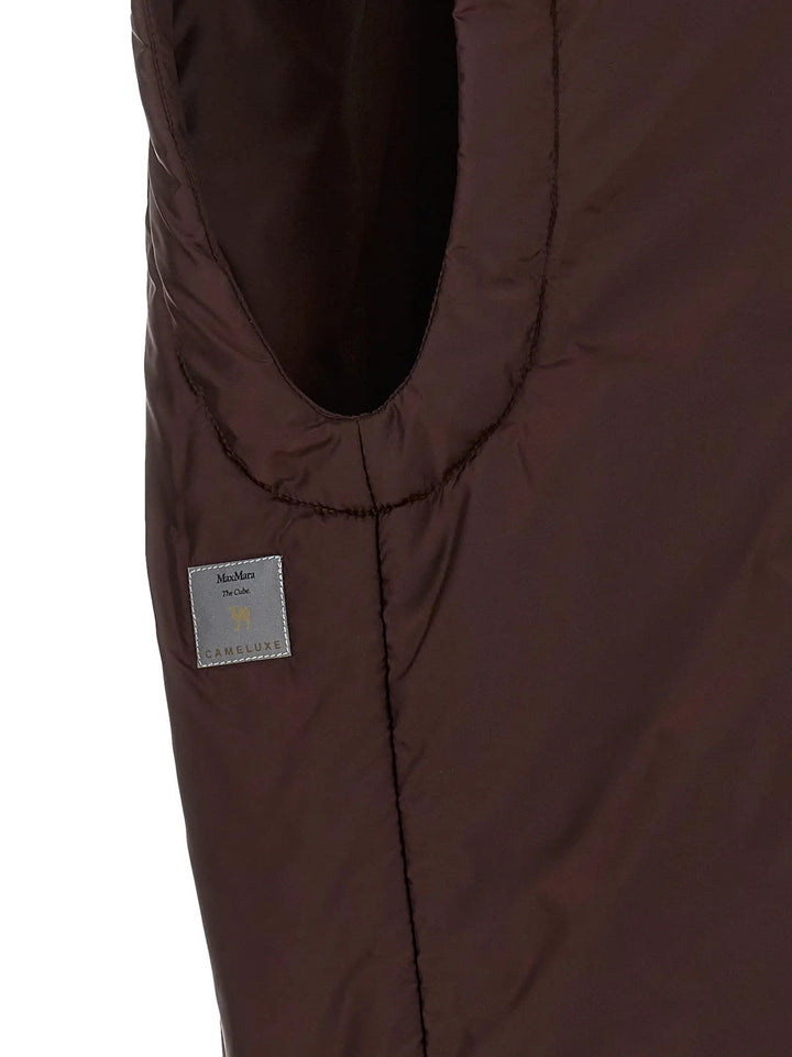 Max Mara Bordeaux Polyester Sleeveless Jacket