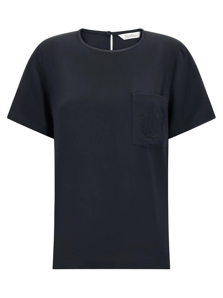 Max Mara Black Silk Blouse