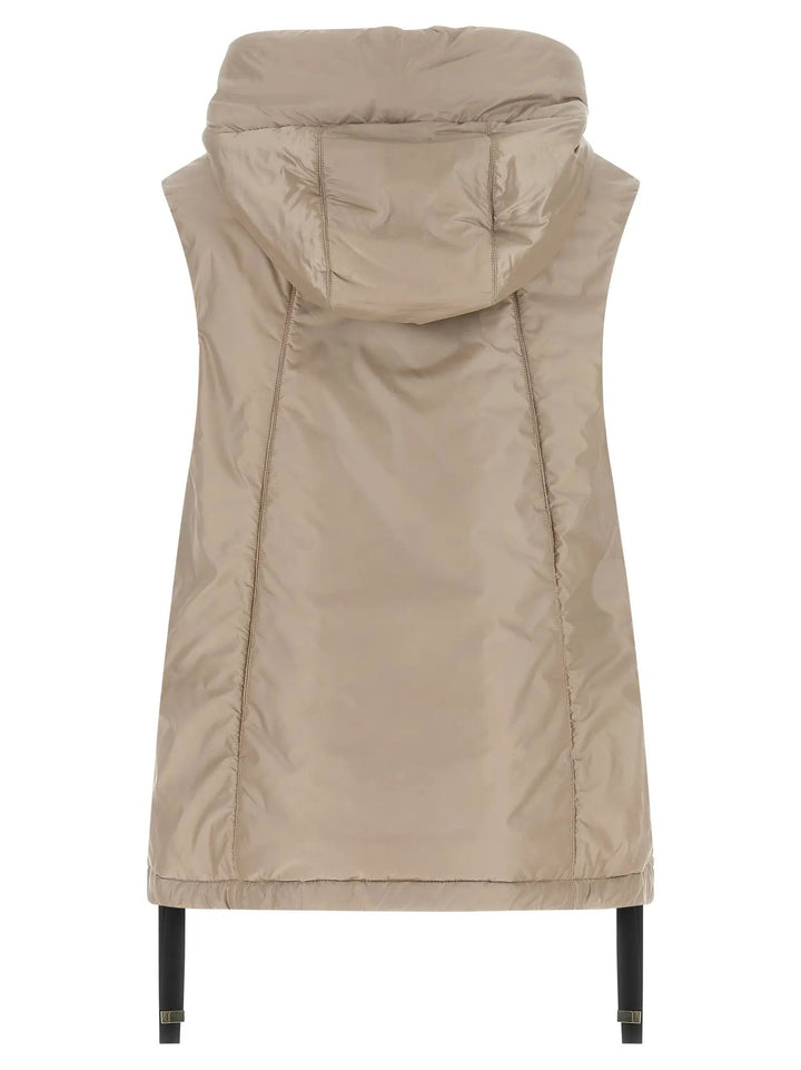 Max Mara Beige Polyester Sleeveless Jacket