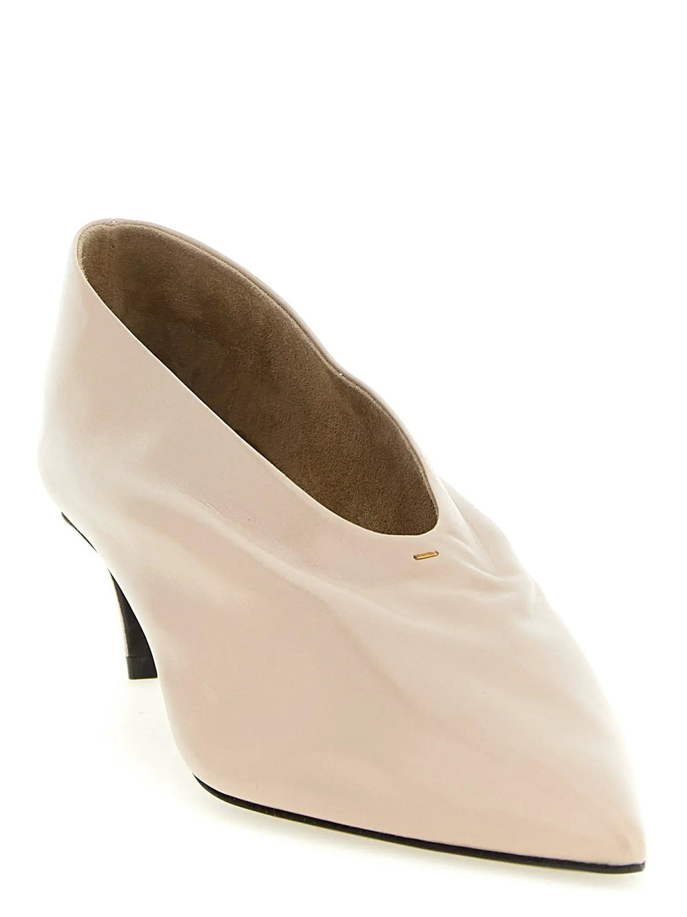 Khaite Sample Sale | Khaite Beige Calfskin Mid Heel Pumps - | Designer outlet