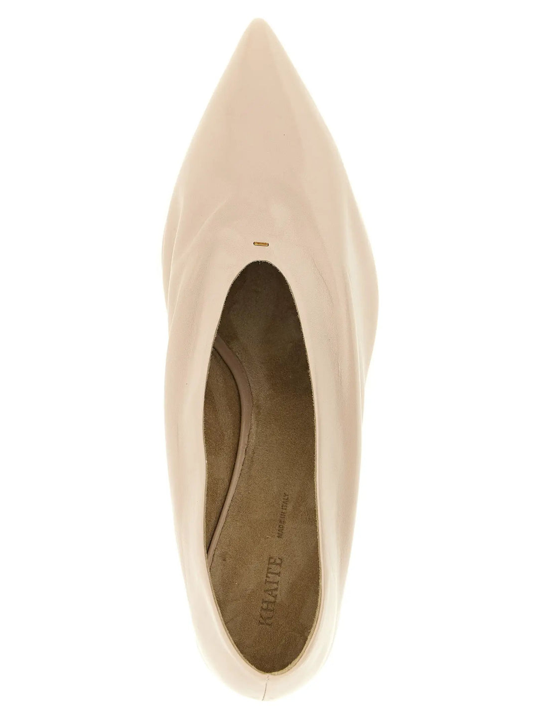 Khaite Beige Calfskin Mid Heel Pumps