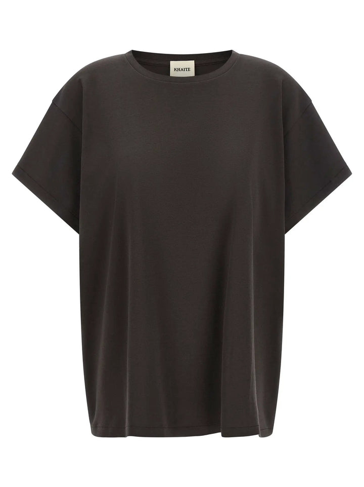 Khaite Gray Cotton T-Shirt