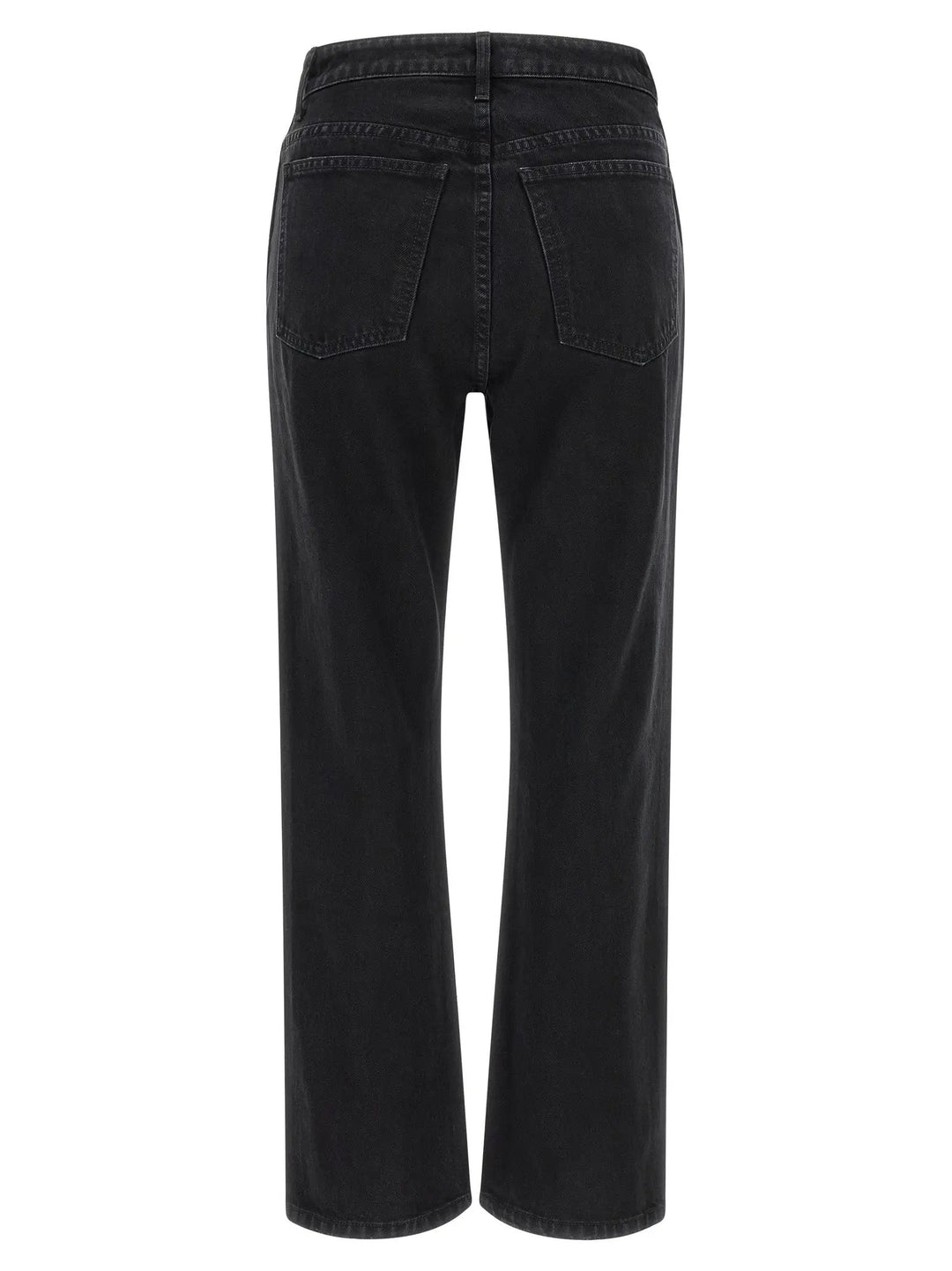 Khaite Black Cotton Flared Jeans