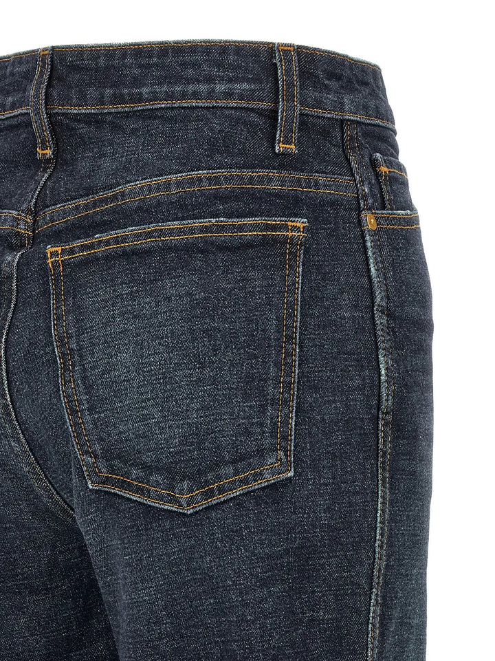 Khaite Blue Cotton Flared Jeans