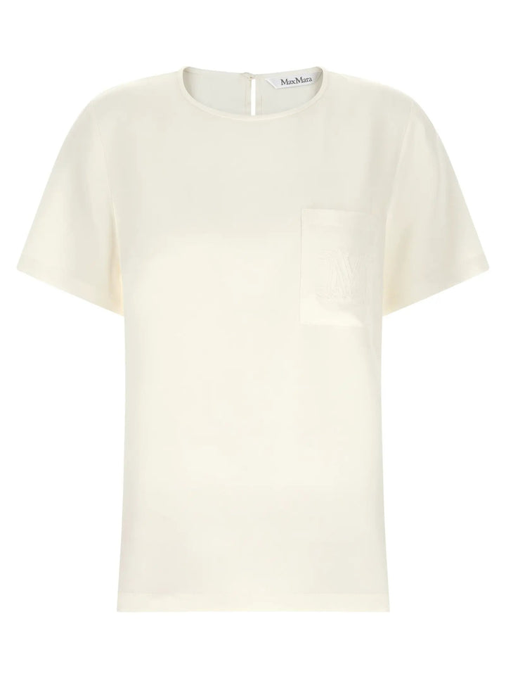 Max Mara White Silk Blouse