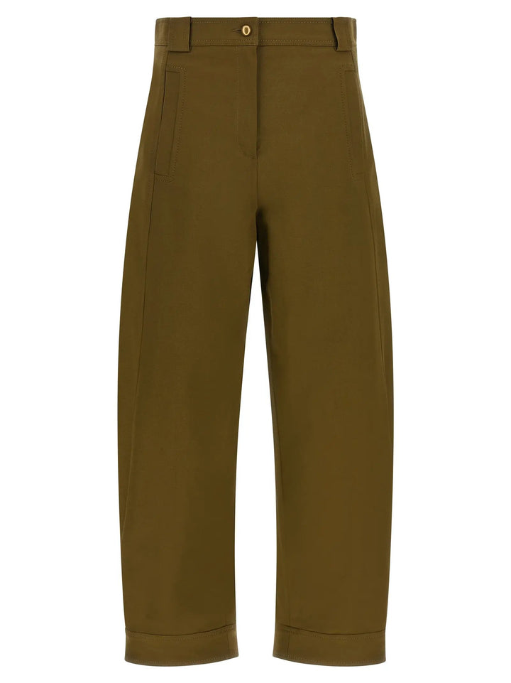Max Mara Bicolor Cotton Cropped Pants
