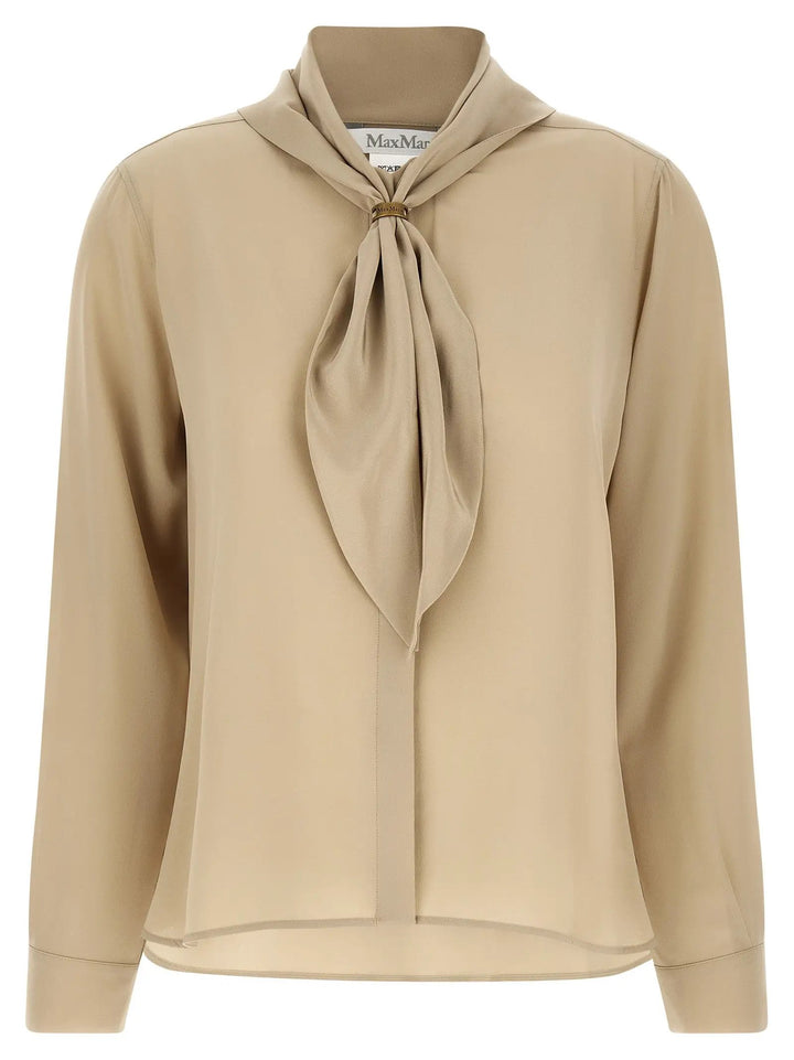 Max Mara Beige Silk Blouse