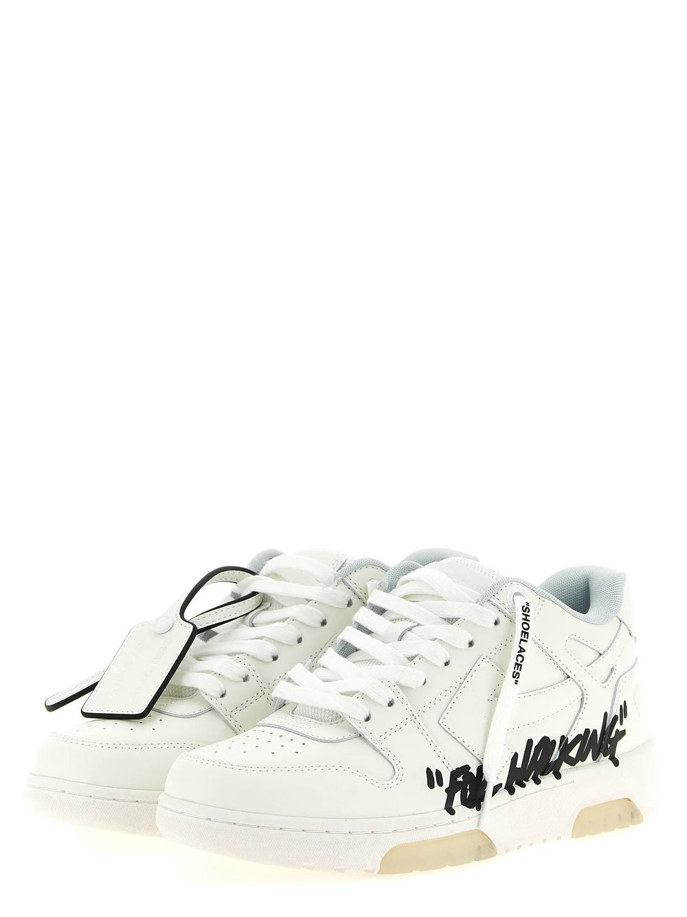 Off-White Sample Sale | Off-White Bicolor Calfskin Athletic Sneakers - | Designer outlet