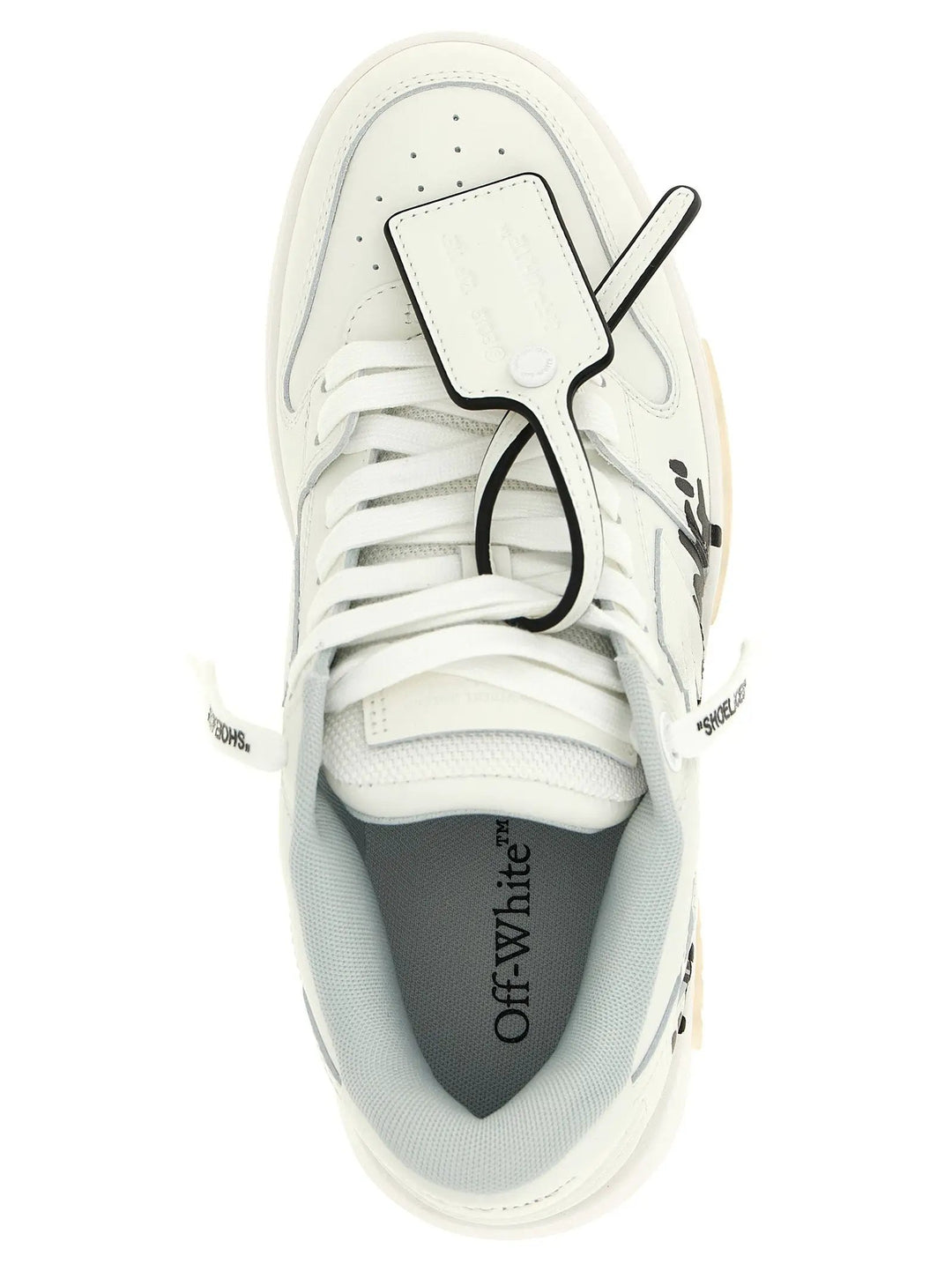Off-White Bicolor Calfskin Athletic Sneakers