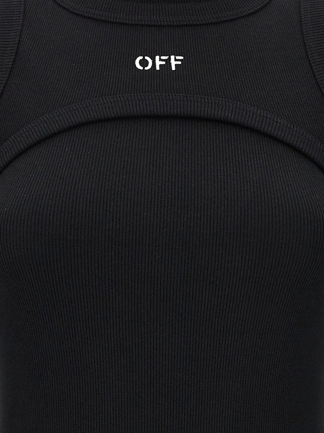 Off-White Black Cotton Midi Dress