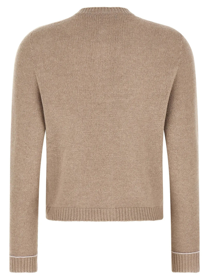 Fabiana Filippi Beige Virgin Wool Cardigan