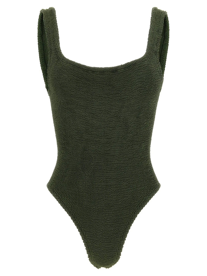 Hunza G Bicolor Polyamide One-Piece Swimsuit