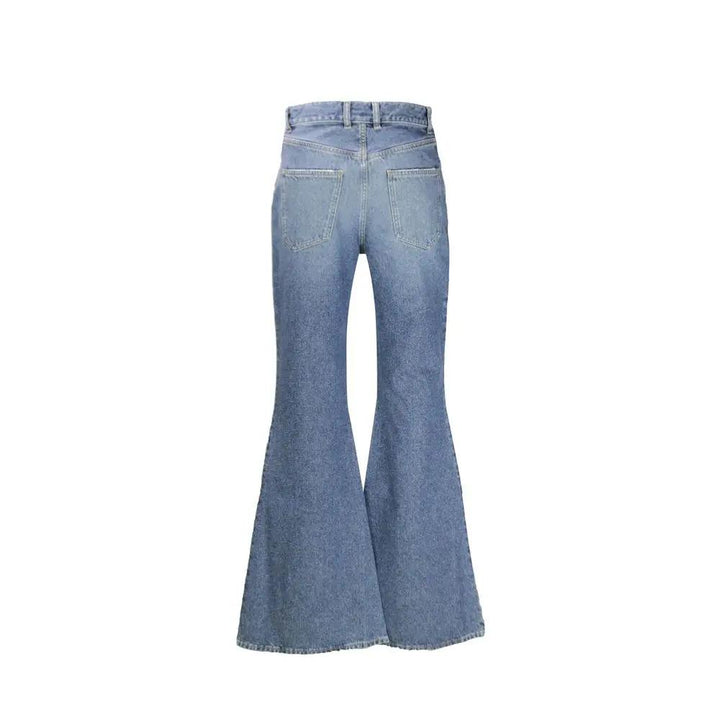Chloé Blue Cotton Flared Jeans