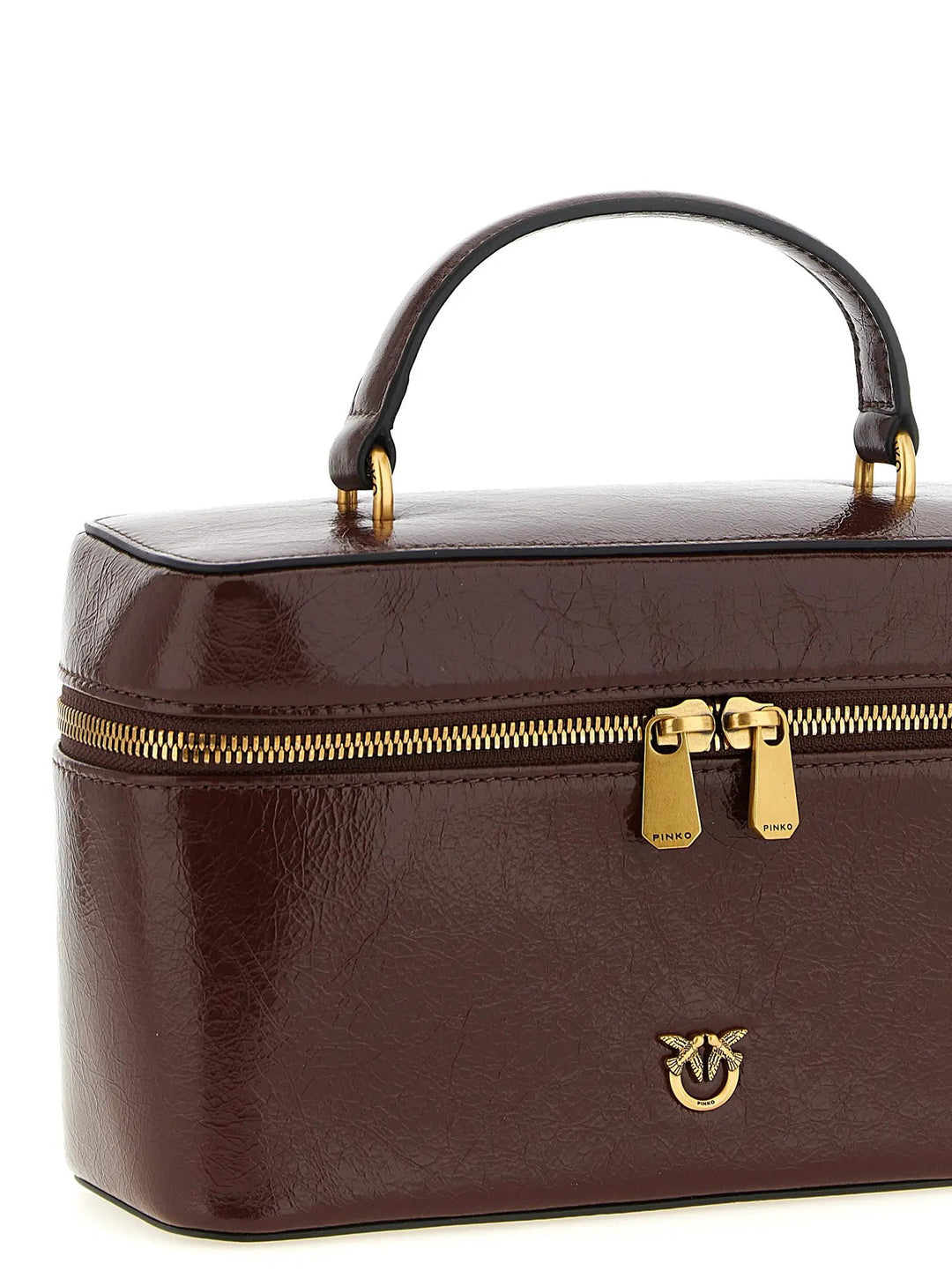 PINKO Brown Calfskin Handbag