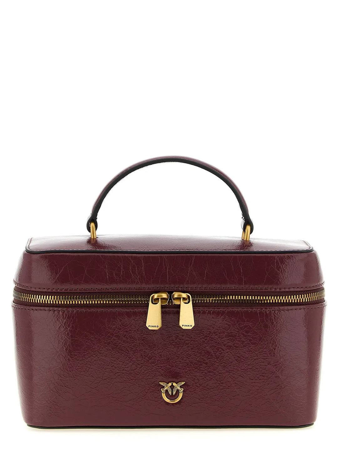 PINKO Bordeaux Calfskin Handbag