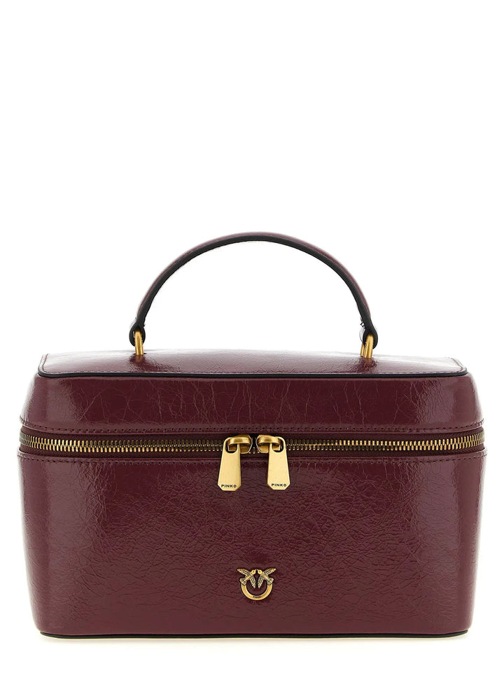 PINKO Bordeaux Calfskin Handbag
