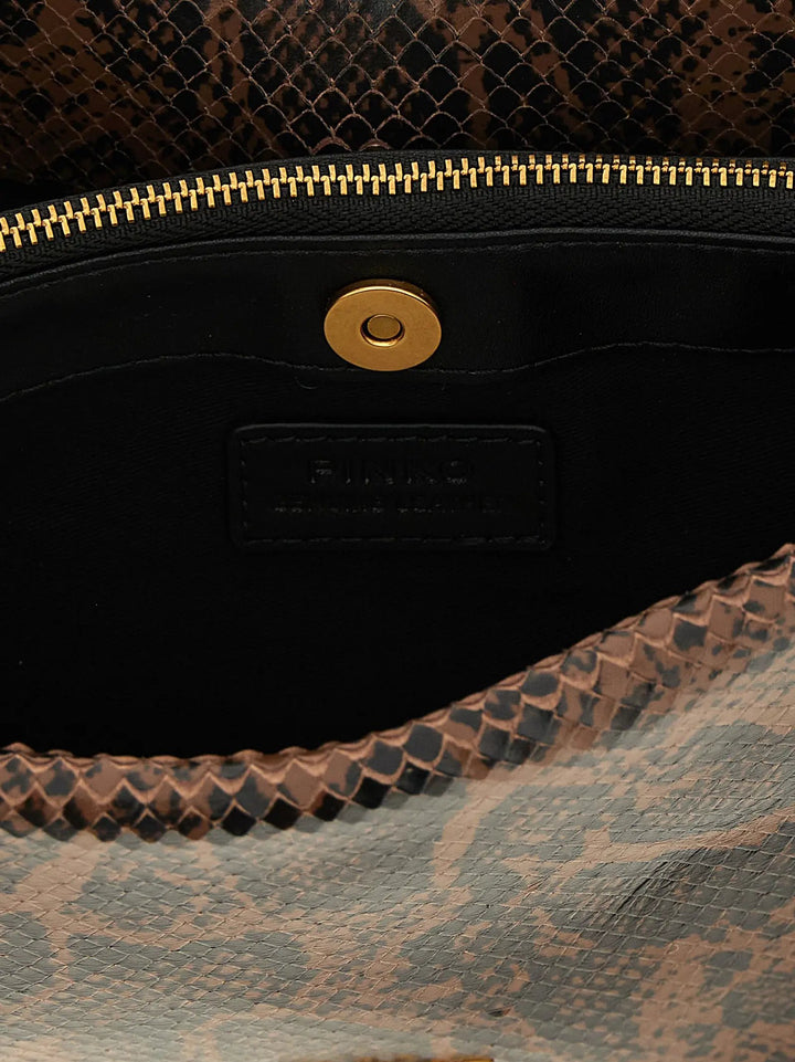 PINKO Sample Sale | PINKO Brown Calfskin Crossbody Bag - | Designer outlet